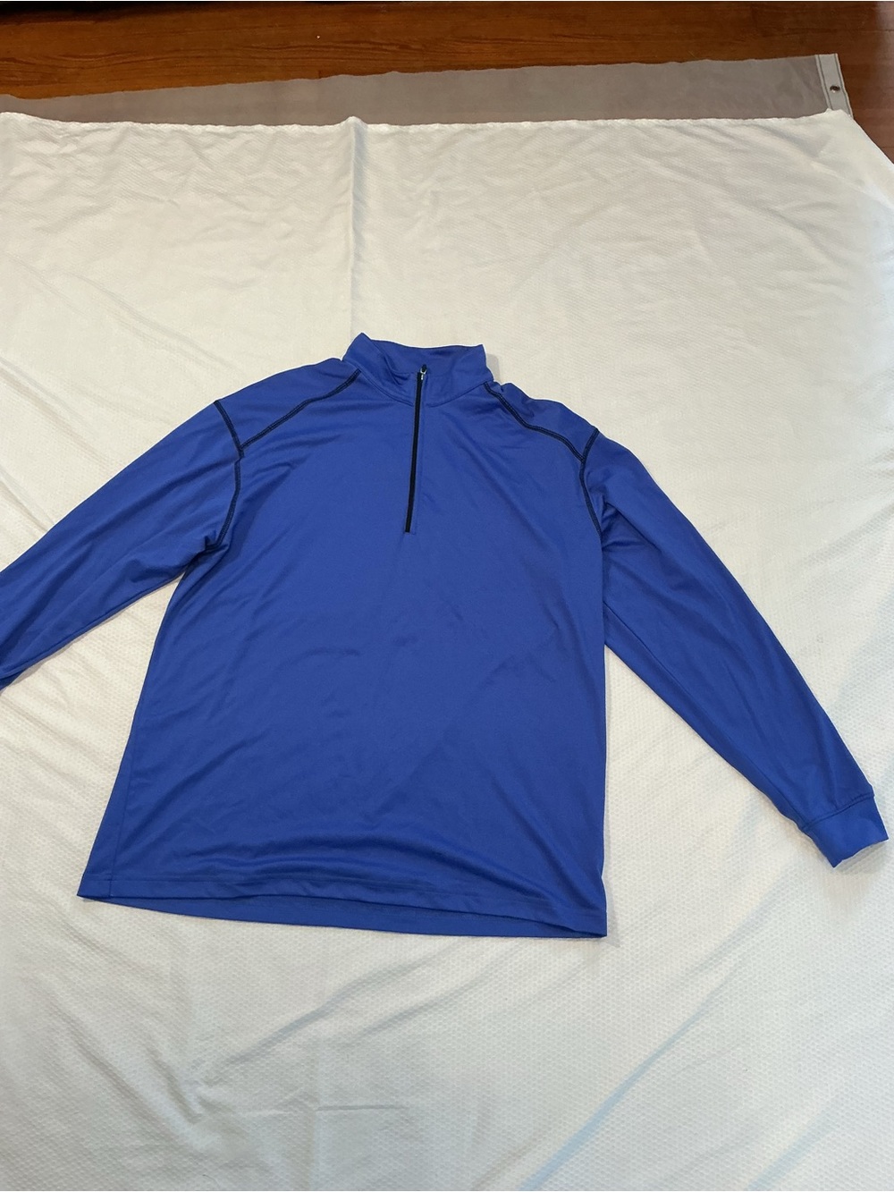 Men's Blue Quarter-Zip Performance Pullover
